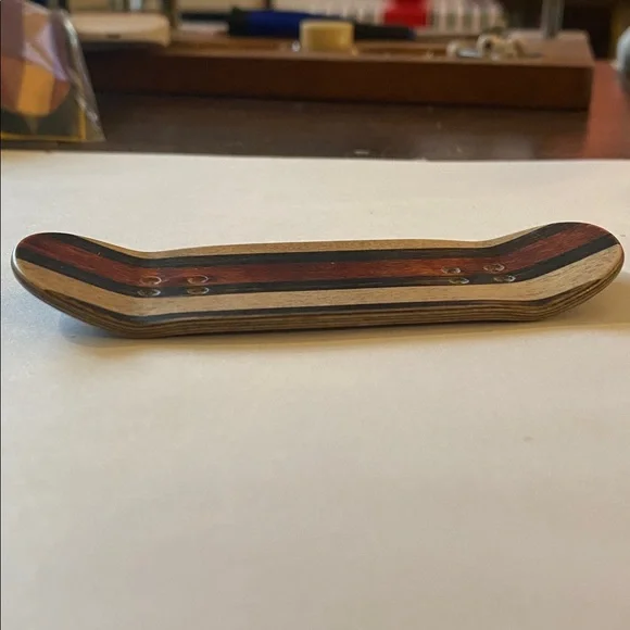 Striped Wooden Fingerboard Deck - Picture 4 of 4